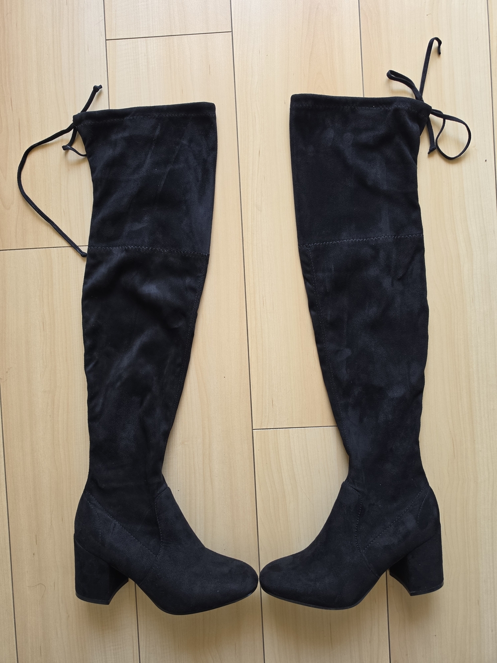 Catherine Malandrino Black Over-the-Knee Block Heel Boots